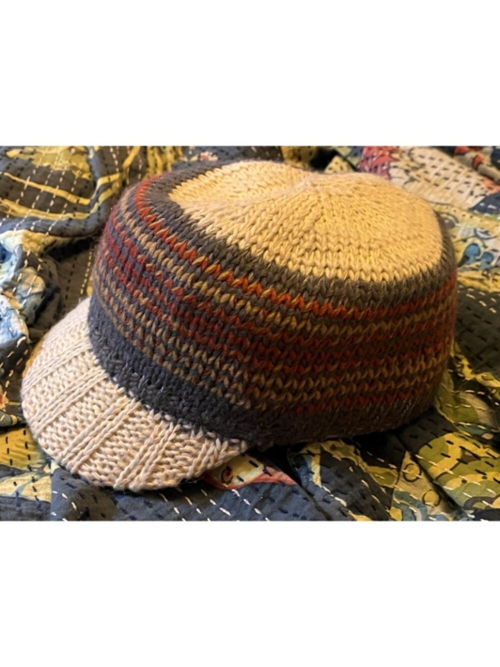 SCALA Handmade Wool Blend Multi-Color Knit Hat Cap Women's One Size - Picture 2 of 8